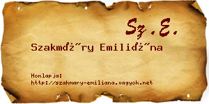 Szakmáry Emiliána névjegykártya